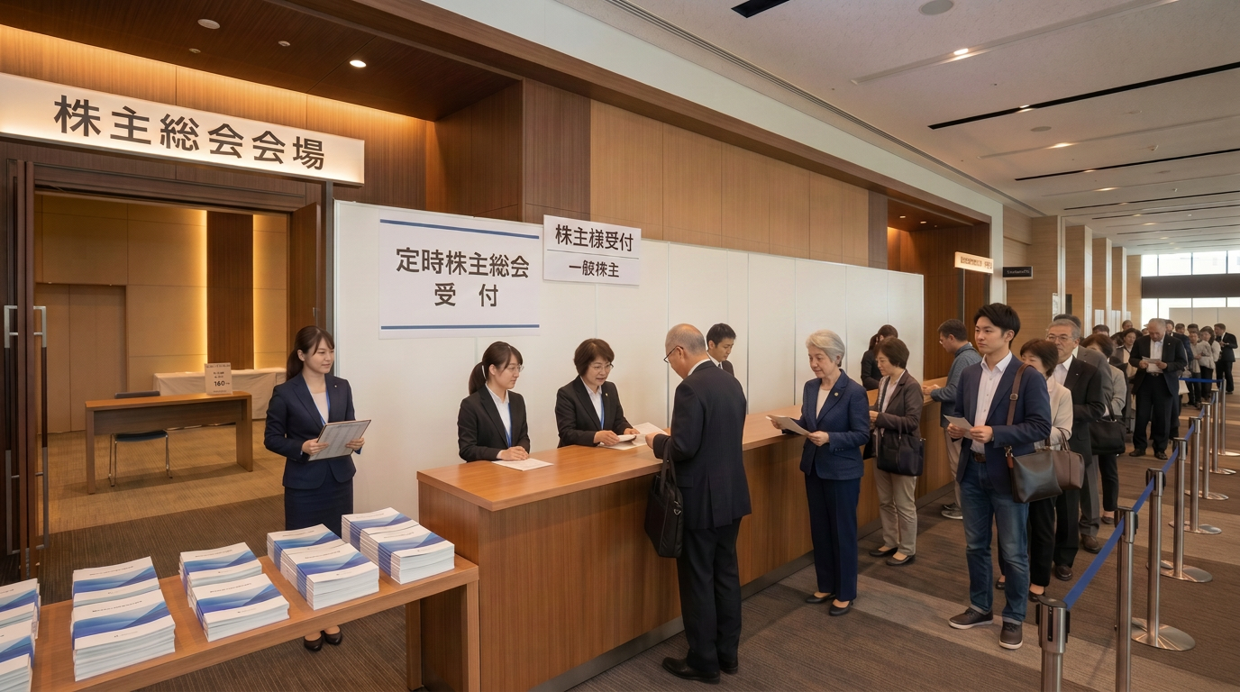 株主総会の受付運営の様子